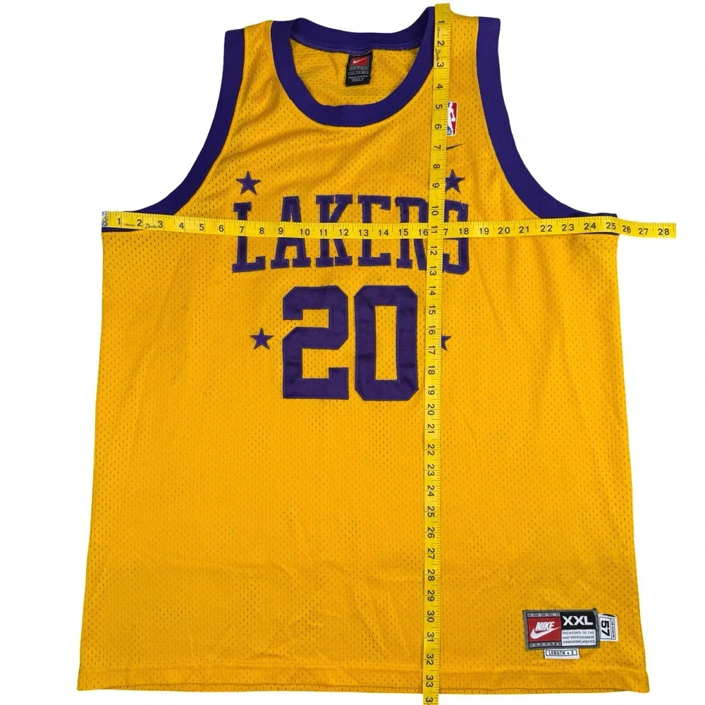 Nike Team Los Angeles Lakers Gary Payton‎ 20 Jersey XXL Yellow NBA Sewn